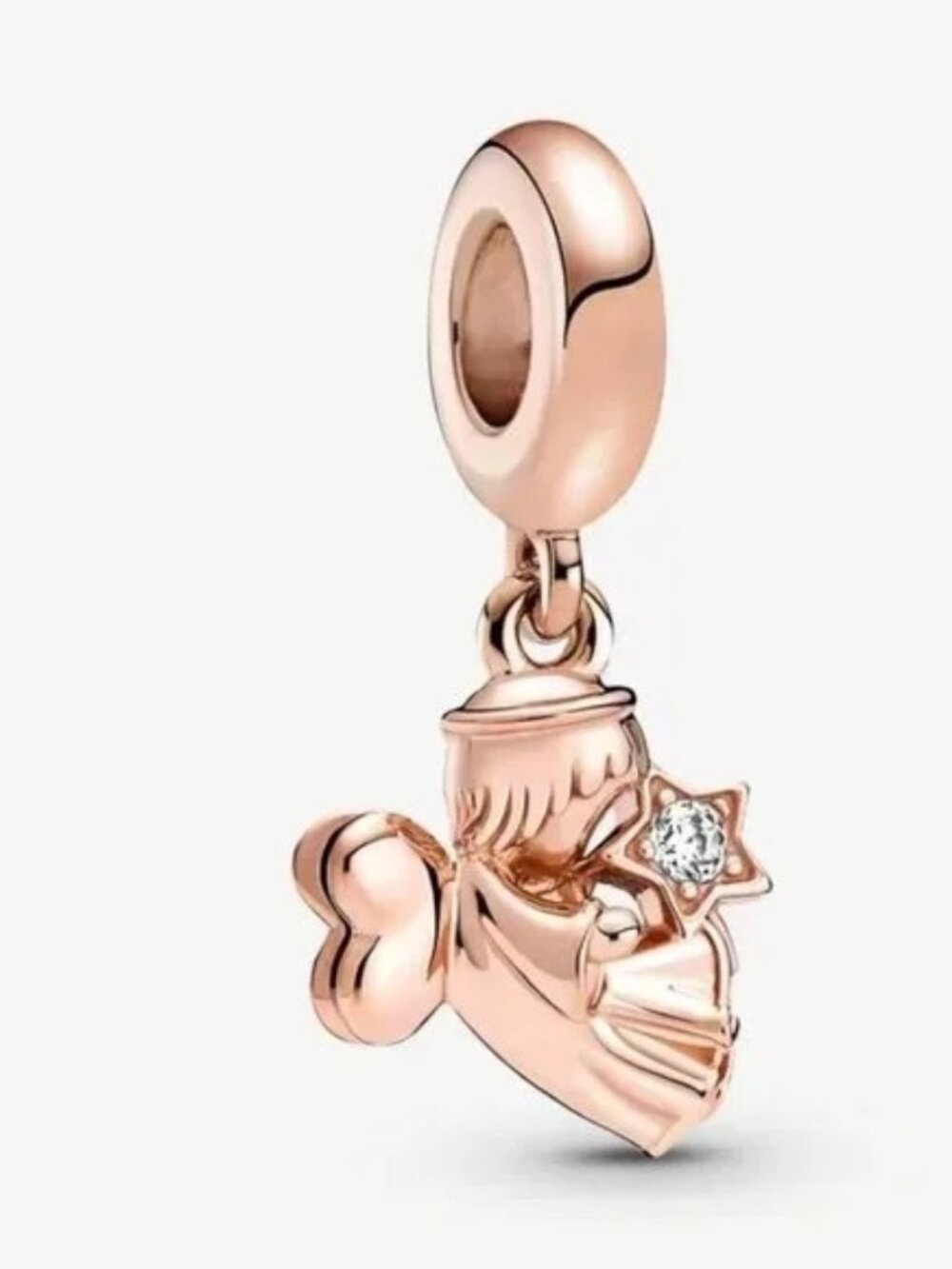 Rose Gold Angel Charm
